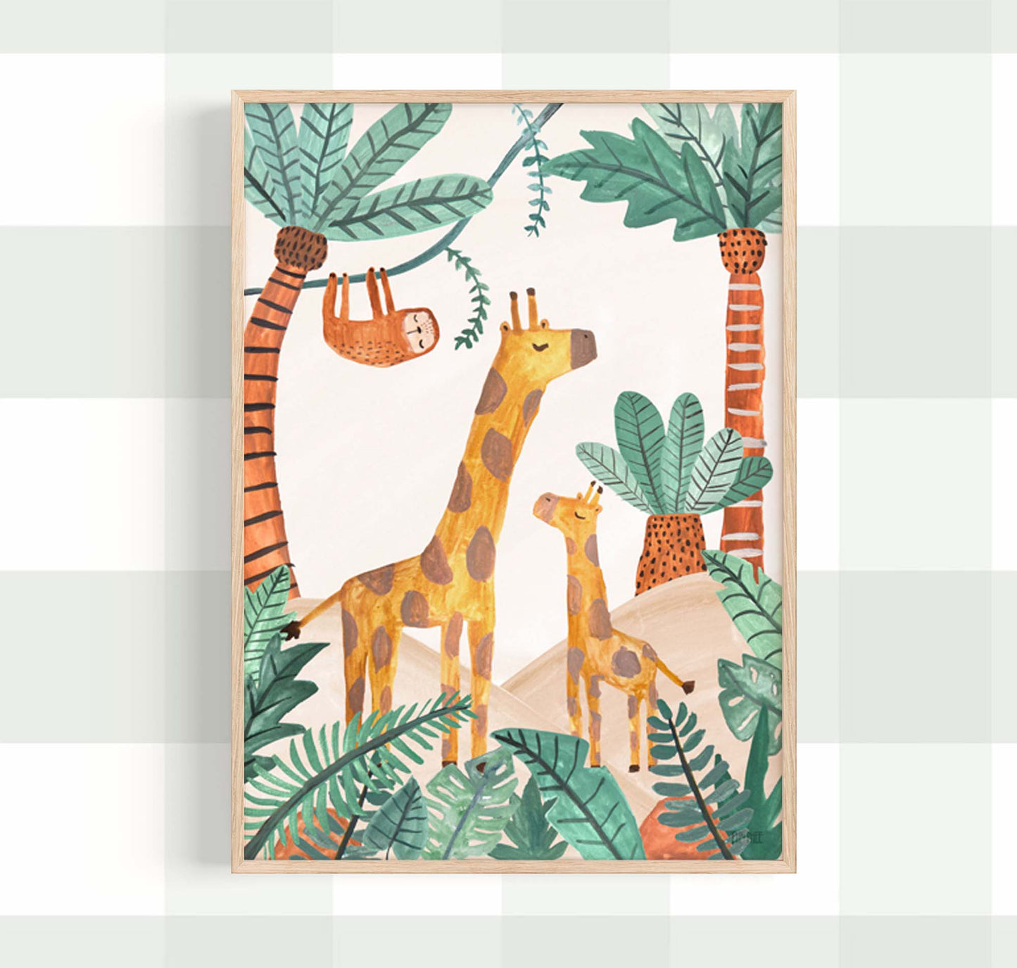 Pip+Phee Jungle Horizon Giraffe Art Print