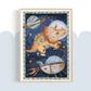 Pip+Phee Galactic Space Dinosaur Triceratops Print