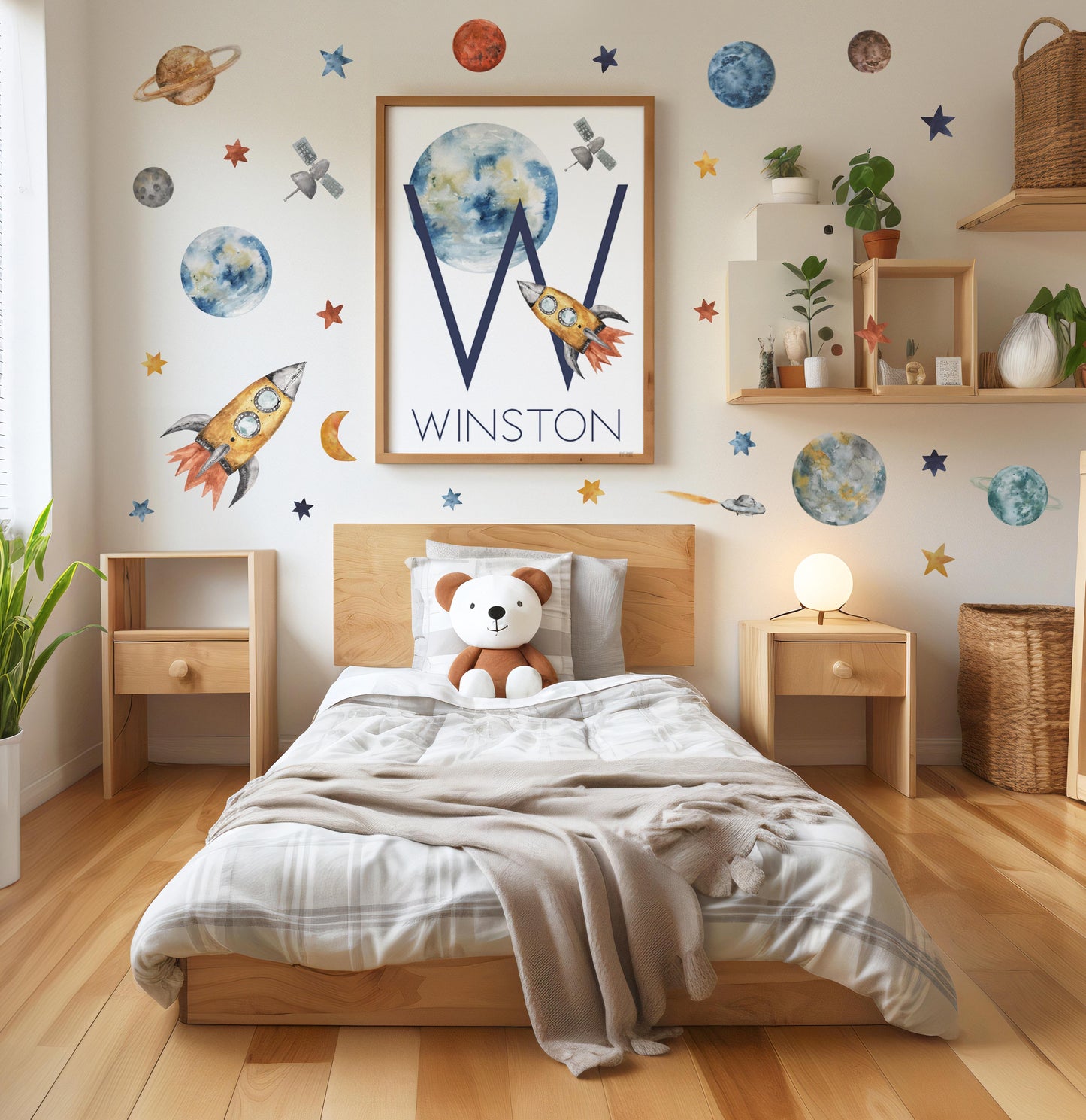 Pip+Phee Personalised Space Name Art Print
