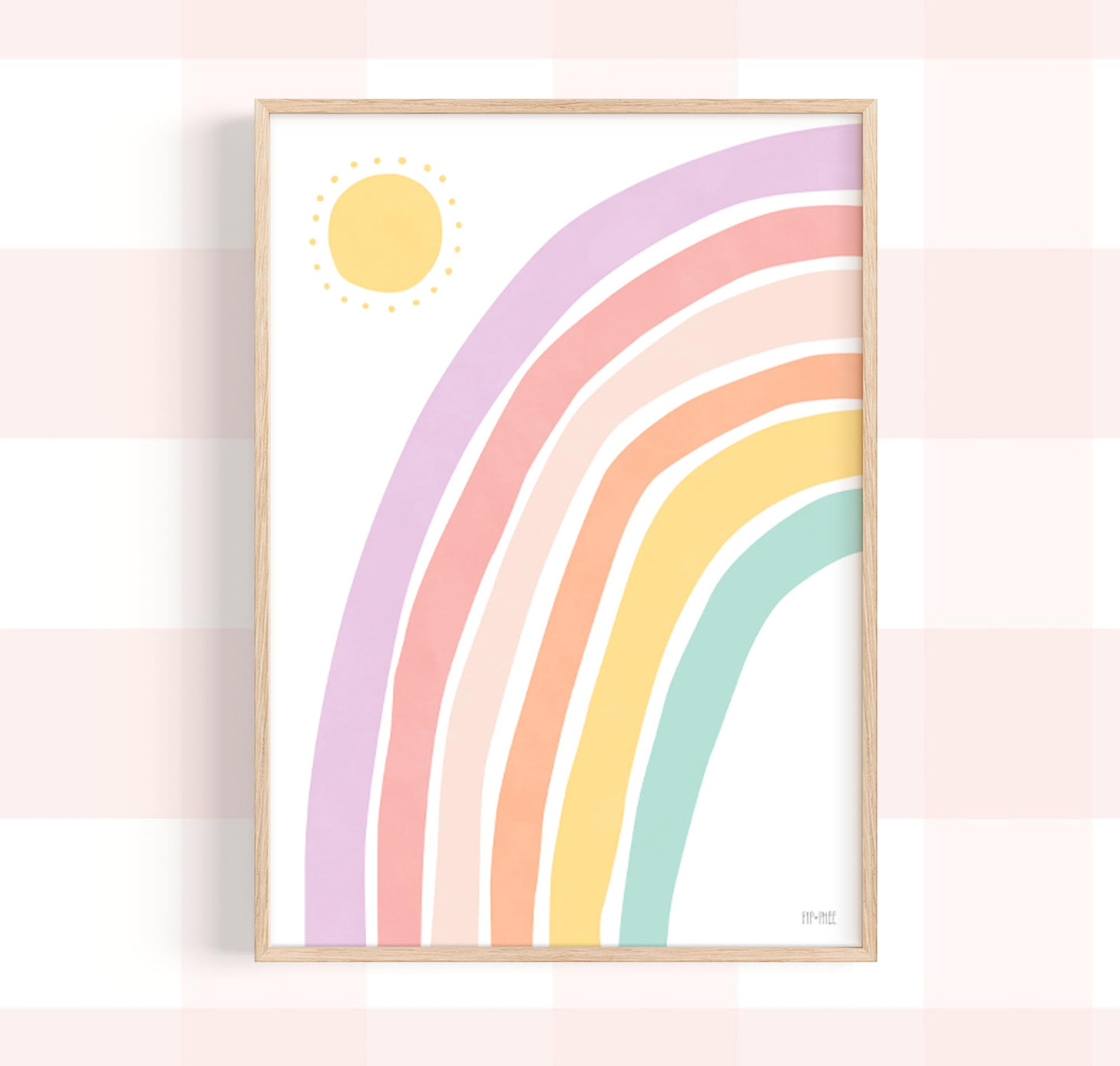 Pip+Phee Sunny Days Rainbow Art Print - Pastels