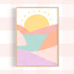 Pip+Phee Sunny Days Mountain Art Print - Pastels