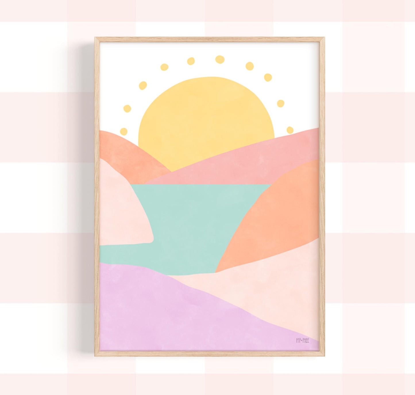 Pip+Phee Sunny Days Mountain Art Print - Pastels