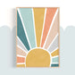 Pip+Phee Sunny Days Sunburst Art Print - Teal & Rust