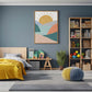 Pip+Phee Sunny Days Mountain Art Print - Teal & Rust