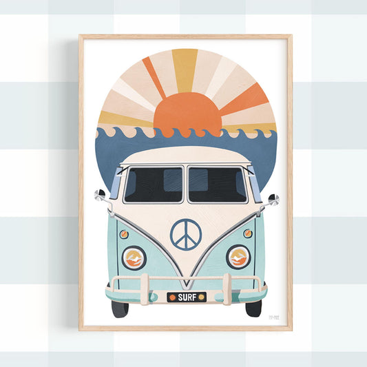 Pip+Phee Sunset Kombi Van Art Print