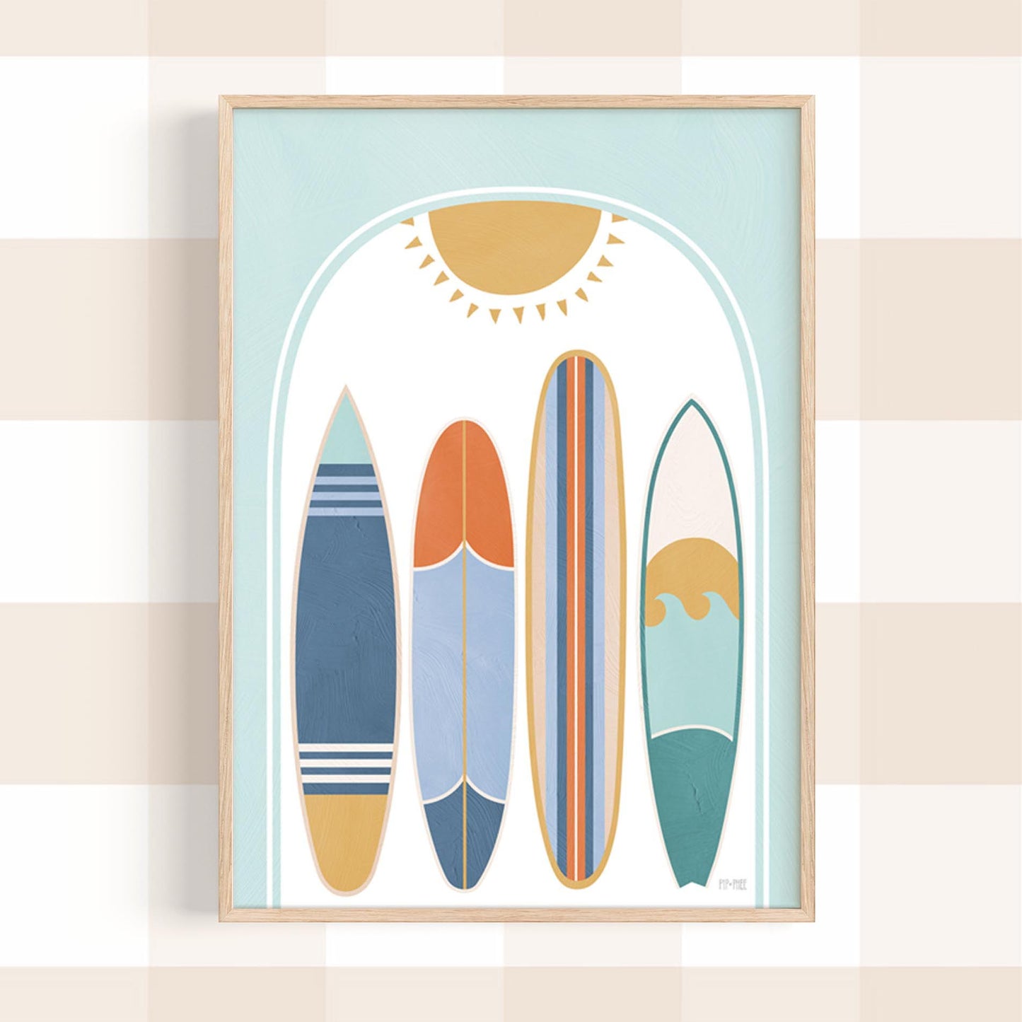 Pip+Phee Surfboard Arch Art Print