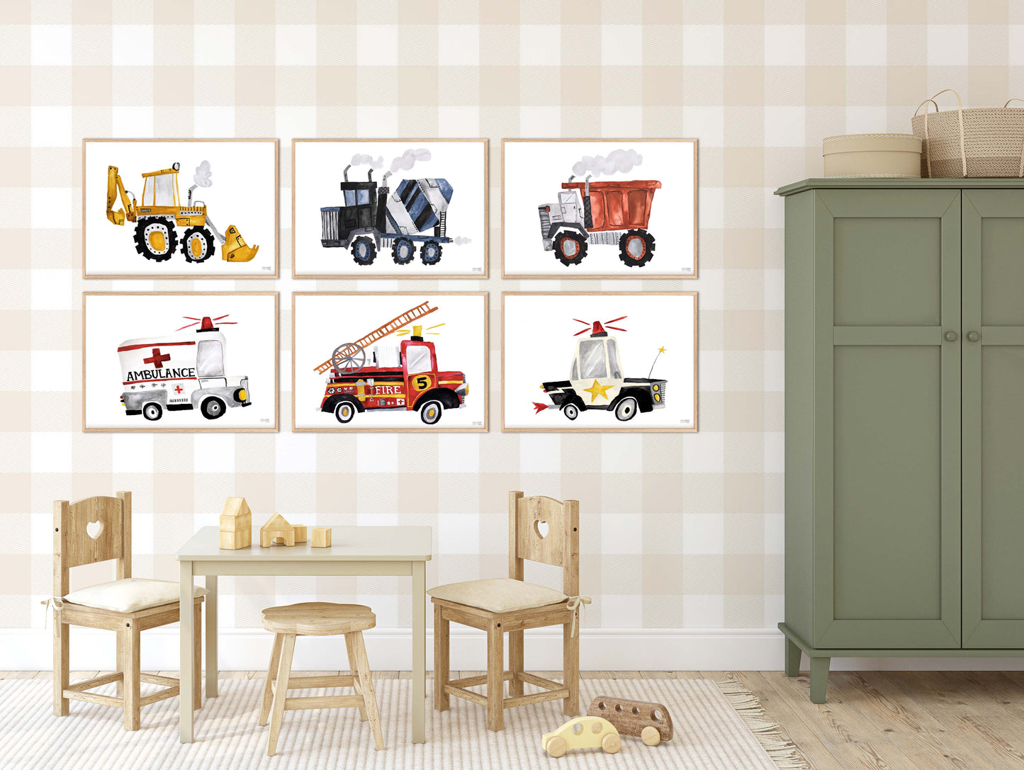 Pip+Phee Ambulance Art Print - Landscape