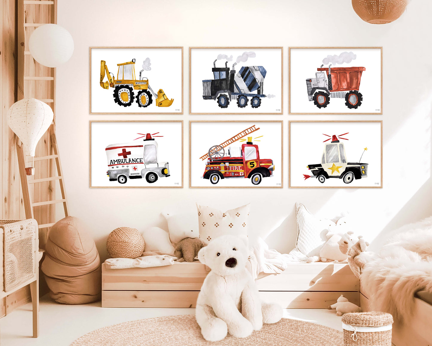 Pip+Phee Ambulance Art Print - Landscape