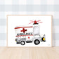Pip+Phee Ambulance Art Print - Landscape