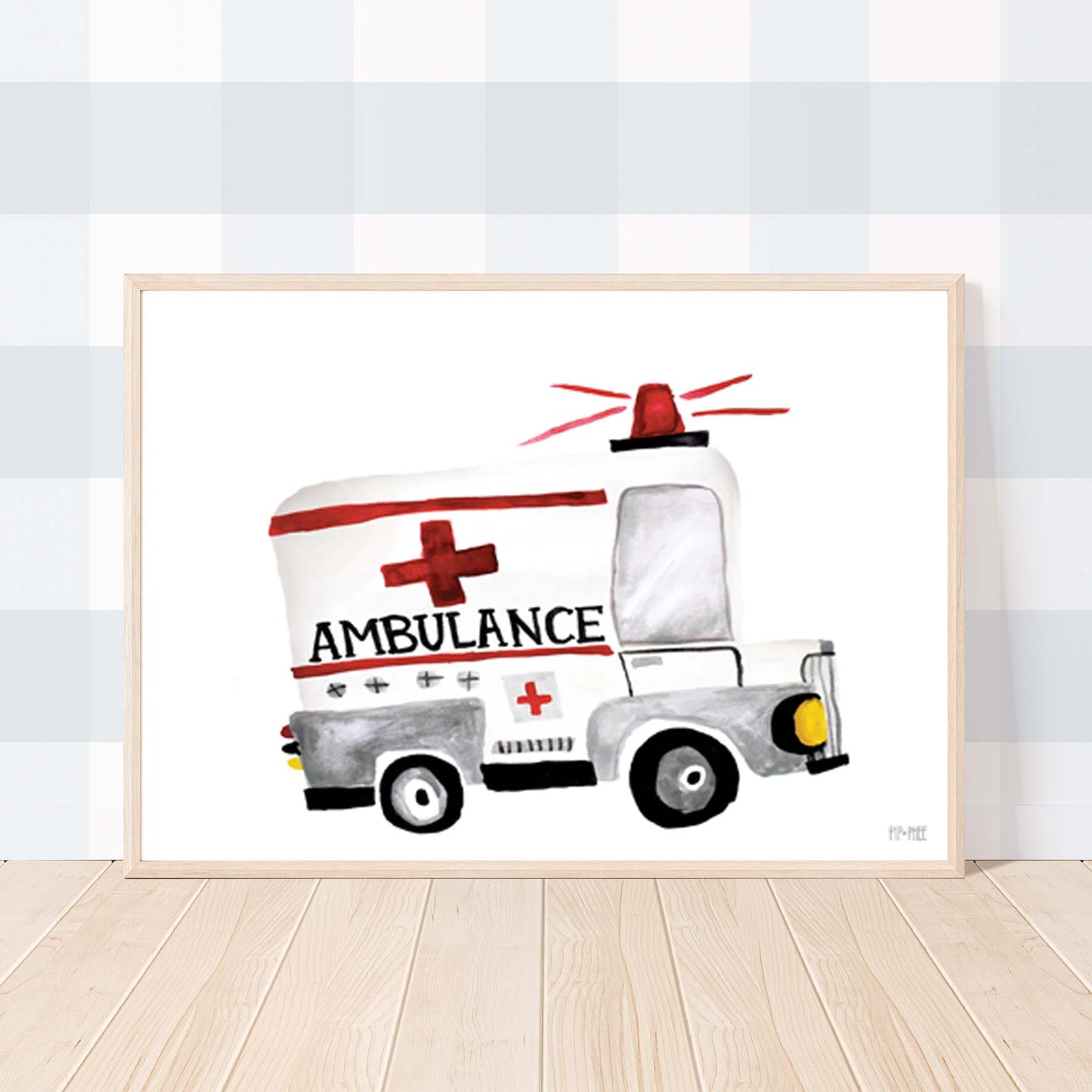 Pip+Phee Ambulance Art Print - Landscape