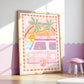 Pip+Phee Coastal Dreamer Surf Kombi Van Beach Art Print - Dusty Pastel
