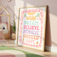 Pip+Phee Coastal Dreamer Positive Affirmation Quote Art Print - Dusty Pastel