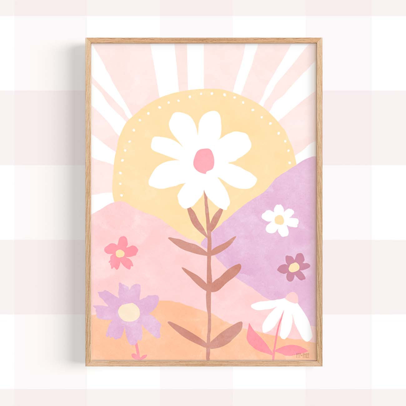 Pip+Phee Daisy Fields Art Print Collection - Pastel Colourway - Set of 3