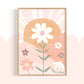 Pip+Phee Daisy Fields Art Print Collection - Dusty Peach Colourway - Set of 3