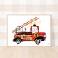 Pip+Phee Fire Truck Art Print - Landscape