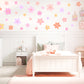 Pip+Phee Daisy Fabric Wall Decal Set - Bright Colours - Mixed Sizes