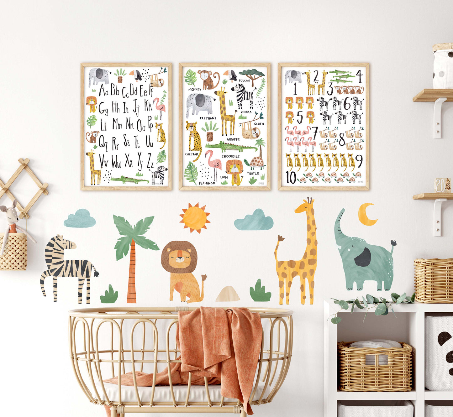 Pip+Phee Jungle Safari Alphabet Art Print