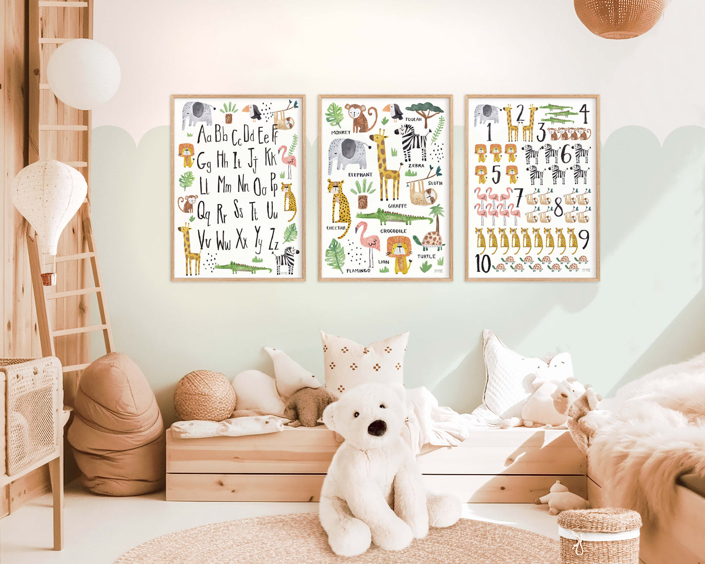 Pip+Phee Jungle Safari Alphabet Art Print