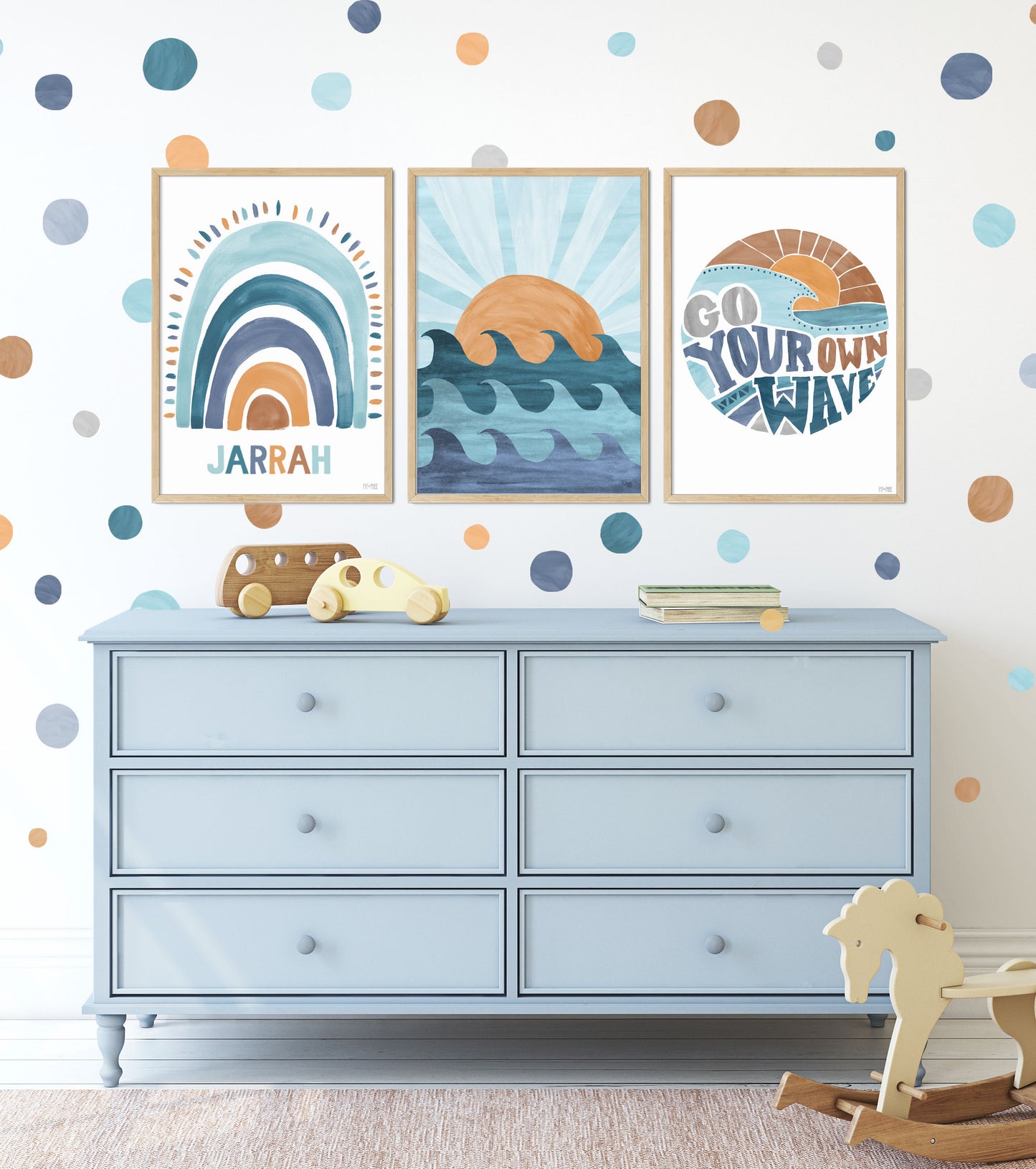 Pip+Phee Good Vibes Surf Sunset Art Print