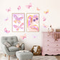 Pip+Phee Daisy Butterfly Fabric Wall Decals - Bright Colours