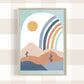 Pip+Phee Cactus Valley  Art Print - Blue/Rust