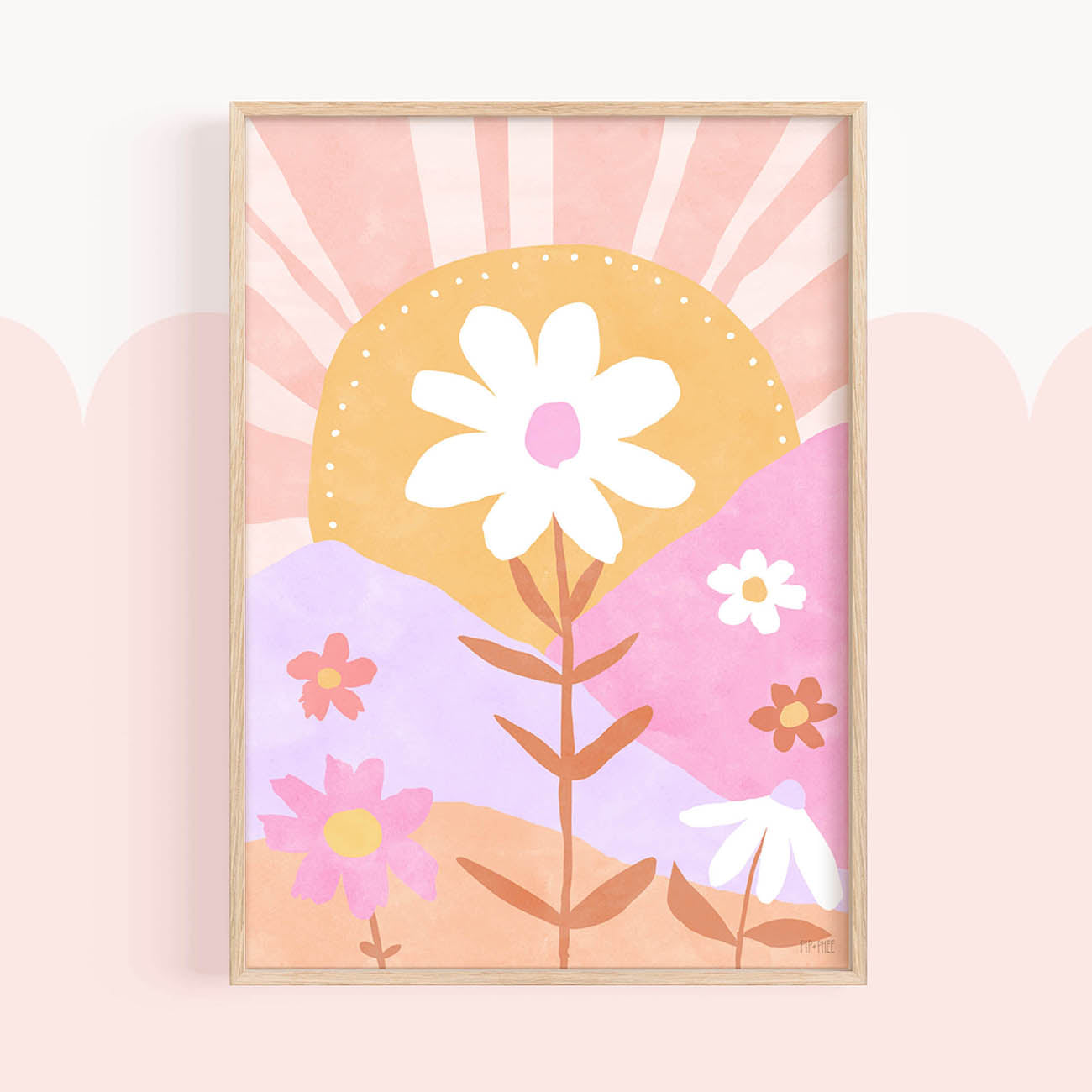 Pip+Phee Daisy Fields Art Print Collection - Bright Colourway