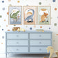 Pip+Phee Spot Fabric Wall Decals - Reusable - Dusty Blue - Sage - Rust Colours