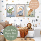 Pip+Phee Spot Fabric Wall Decals - Reusable - Dusty Blue - Sage - Rust Colours