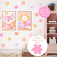 Pip+Phee Daisy Fabric Wall Decals - Medium Size - Bright Colours