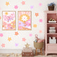 Pip+Phee Daisy Fabric Wall Decals - Medium Size - Bright Colours