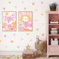 Pip+Phee Daisy Fabric Wall Decals - Small Size - Bright Colours