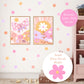 Pip+Phee Daisy Fabric Wall Decals - Small Size - Bright Colours