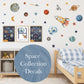 Pip+Phee Space Fabric Wall Decals - Rocket, Stars, Planets, Galaxy