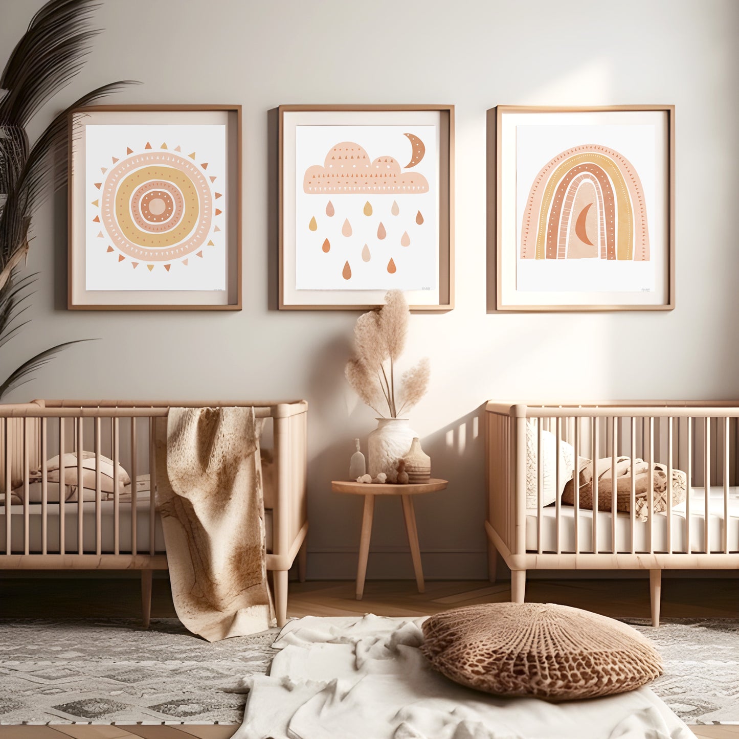 Pip+Phee Spring Rainbow Art Print - Sand