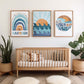 Pip+Phee Personalised Rainbow Art Print - Surf Blues