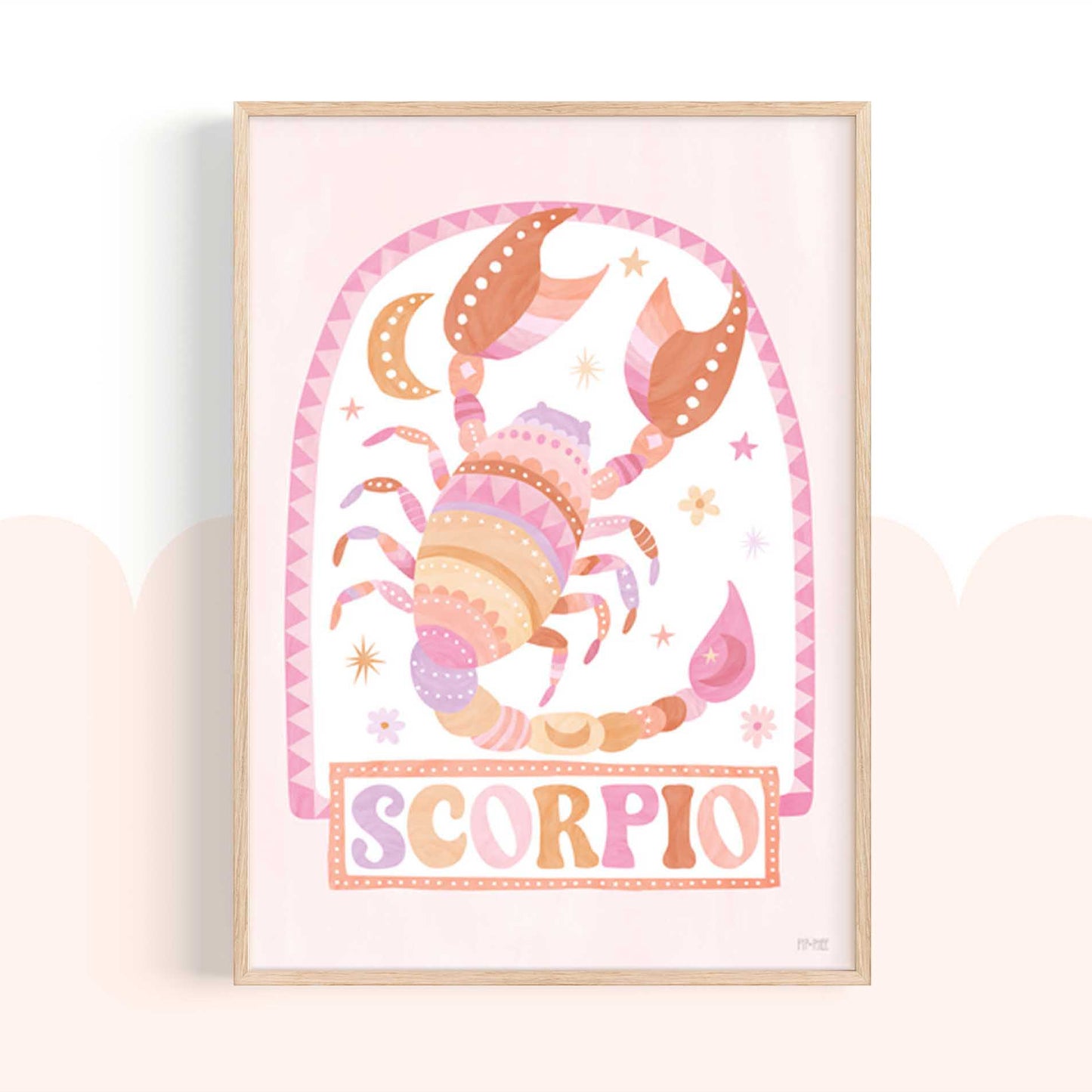 Pip+Phee Horoscope Zodiac Art Print - Scorpio - Pastel