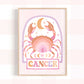 Pip+Phee Horoscope Zodiac Art Print - Cancer - Pastel