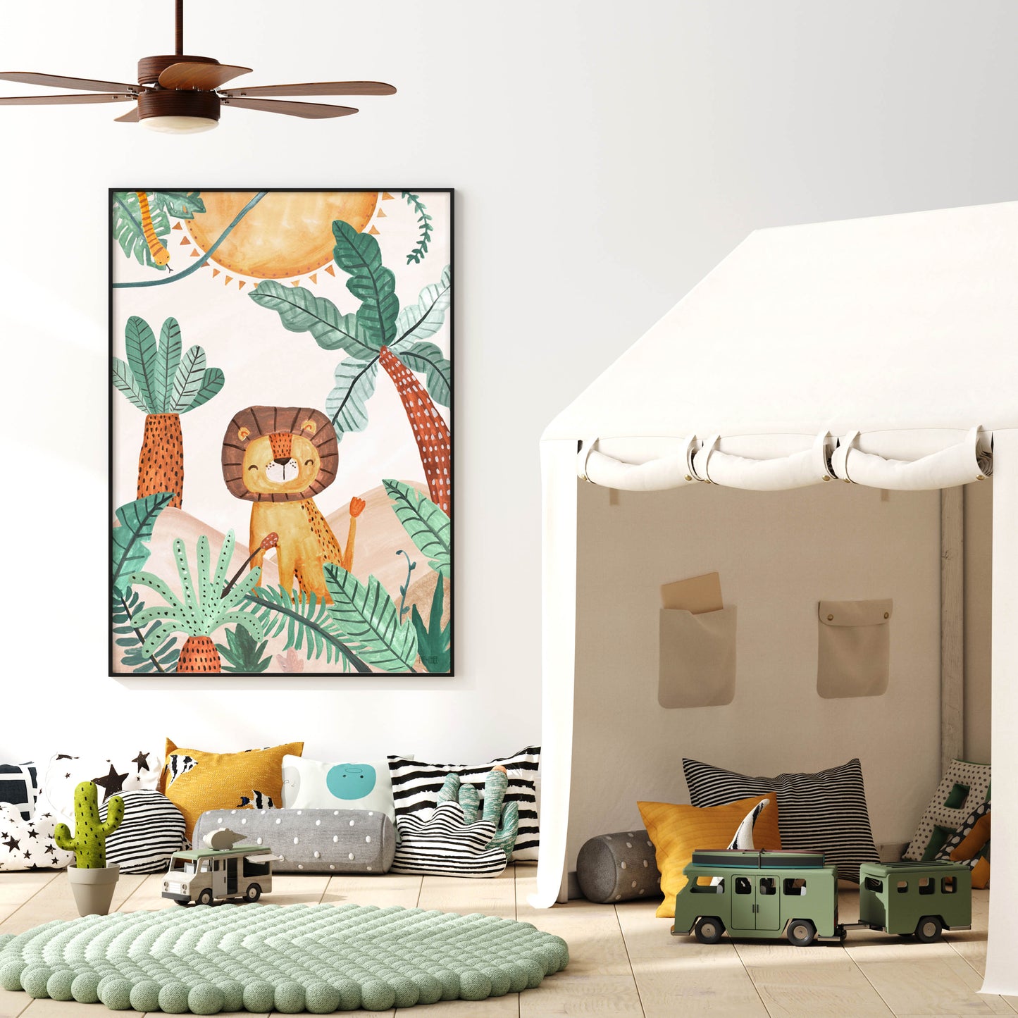 Pip+Phee Jungle Horizon Lion Art Print