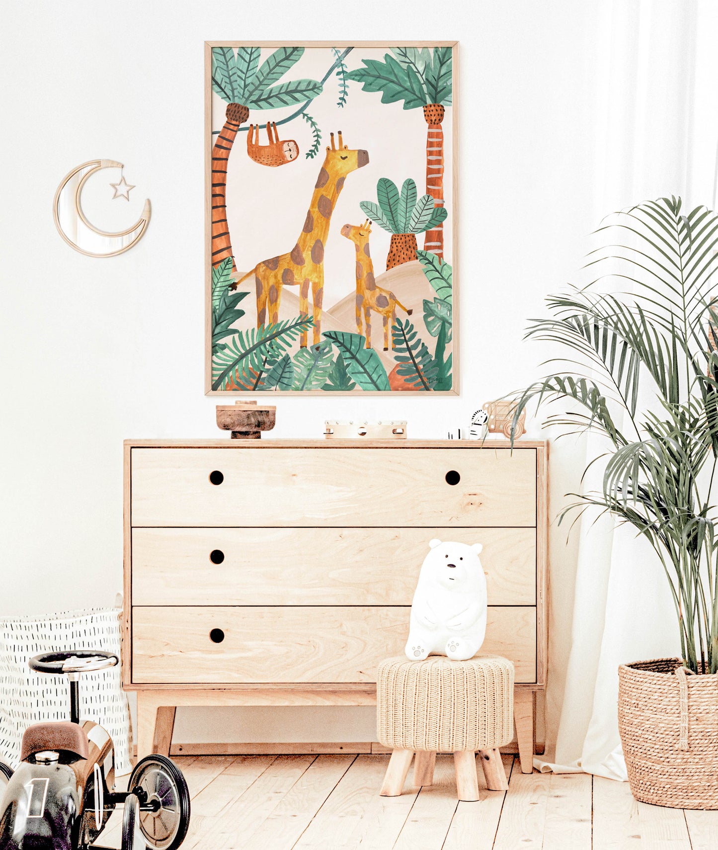 Pip+Phee Jungle Horizon Giraffe Art Print