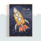 Pip+Phee Space Rocket Art Print