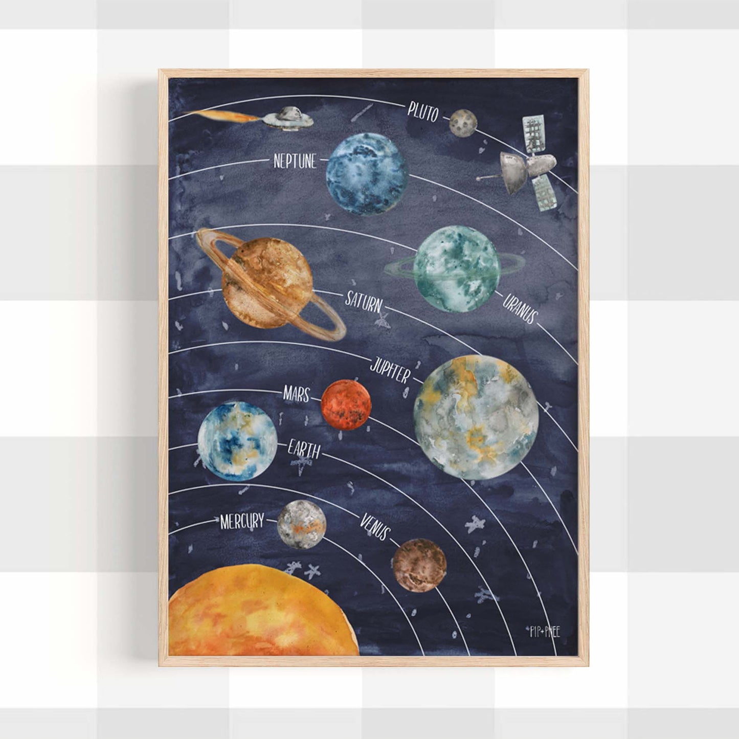 Pip+Phee Space Solar System Art Print