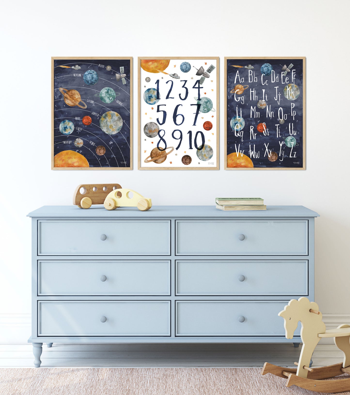 Pip+Phee Space Numbers Art Print