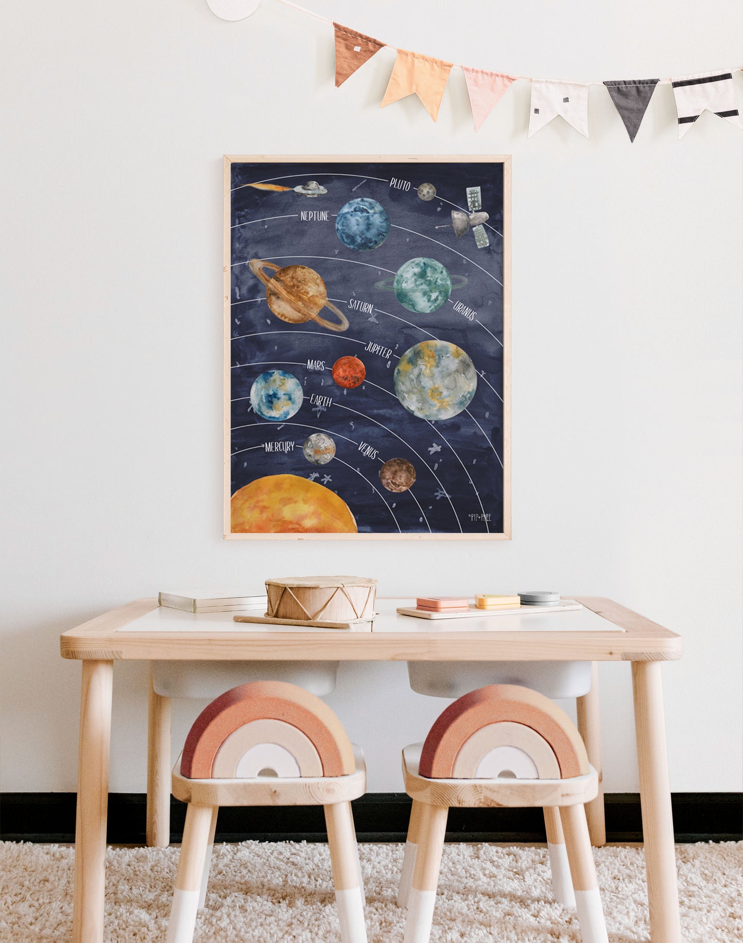 Pip+Phee Space Solar System Art Print