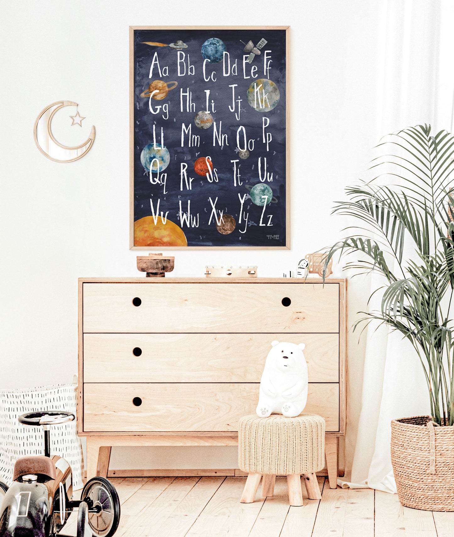 Pip+Phee Space Alphabet Art Print