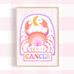 Pip+Phee Horoscope Zodiac Art Print - Cancer - Bright