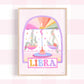 Pip+Phee Horoscope Zodiac Art Print - Libra - Bright