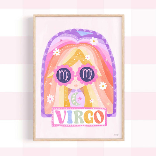 Pip+Phee Horoscope Zodiac Art Print - Virgo - Bright