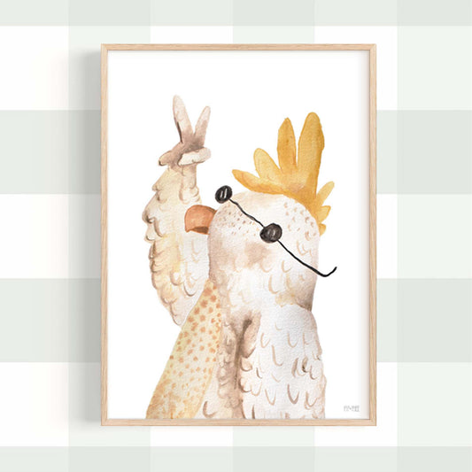 Pip+Phee Safari Bunch - Jungle Cockatoo Art Print
