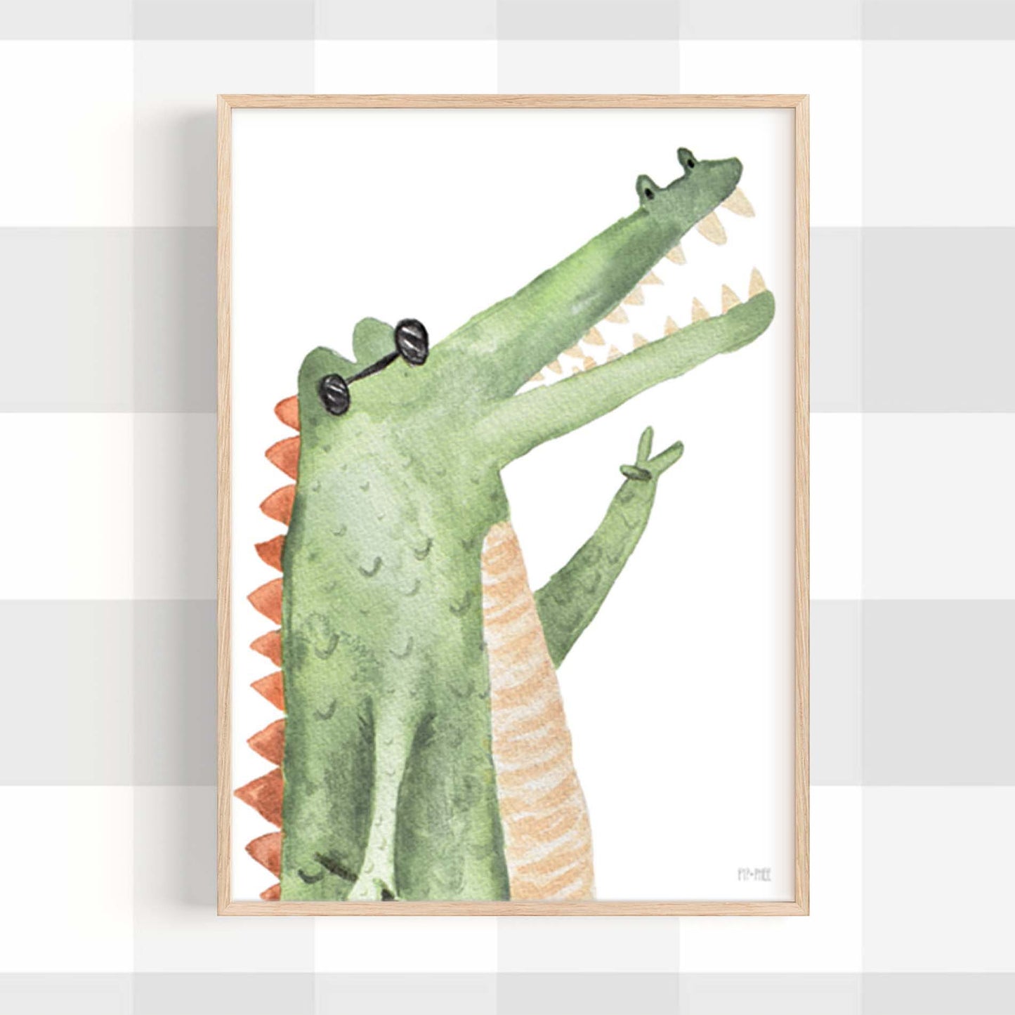 Pip+Phee Safari Bunch - Jungle Crocodile Art Print