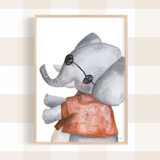 Pip+Phee Safari Bunch - Jungle Elephant Art Print
